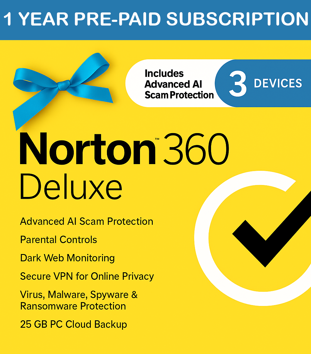Norton 360 Deluxe (3 Device, 1 Year)